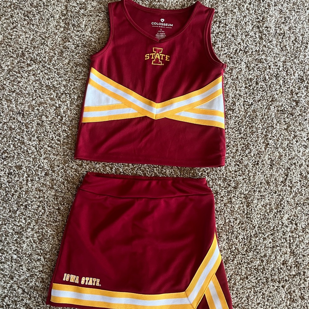 Girls Iowa State cheer outfit size large/ 10-12